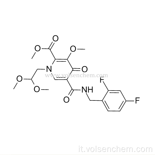 CAS 1616340-68-1, metil-5- (2,4-difluorobenzylcarbamoyl) -1- (2,2-dimetossietil) -3-metossi-4-osso-1,4-diidropiridina-2-carbossilato